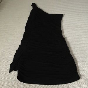 One shoulder little black dress
